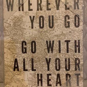 Wherever You Go, Go WIth All Your Heart Art Decor